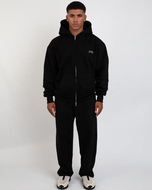 SPN_01 CORE ZIP HOOD BLACK
